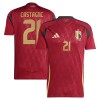 Camisola Bélgica Castagne 21 Homen Equipamento 1ª Euro 2024